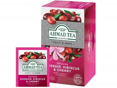 Arbata Ahmad Rosehip Hibiscus & Cherry 20 pak.