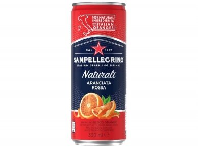 Gėrimas Sanpellegrino Aranciata Rosso skard. 0,33 l