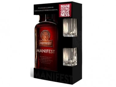 Likeris Jagermeister Manifest su taurėm 1 l