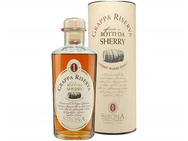 Grappa Sibona Sherry Cask su dėž. 0,5 l