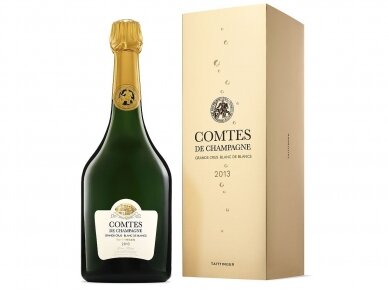 Šampanas Taittinger Comtes Blanc De Blanc 2013 su dėž. 0,75 l