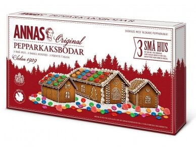 Sausainiai Imbieriniai ANNA'S Kalėdiniai namukai 3 vnt 250 g