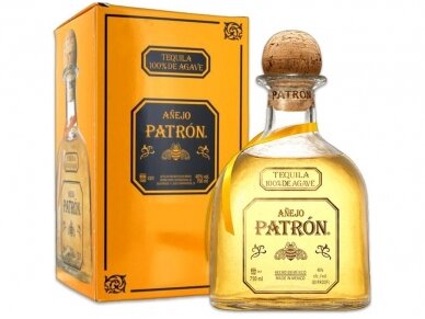 Tekila Patron Anejo su dėž. 0,7 l