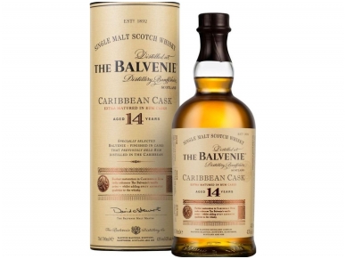 Viskis Balvenie Carribean Cask 14 YO su dėž. 0,7 l