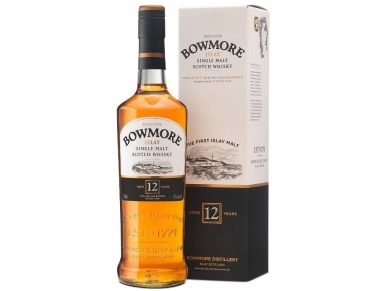 Viskis Bowmore 12 YO su dėž. 0,7 l