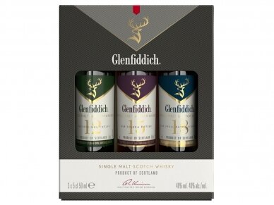 Viskis Glenfiddich rinkinys 3 x 0,05 l mini