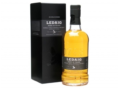 Viskis Ledaig Single Malt 10 YO su dėž. 0,7 l